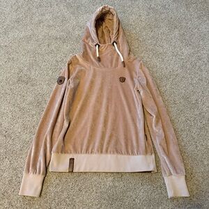 Naketano Light Pink Velour Hoodie